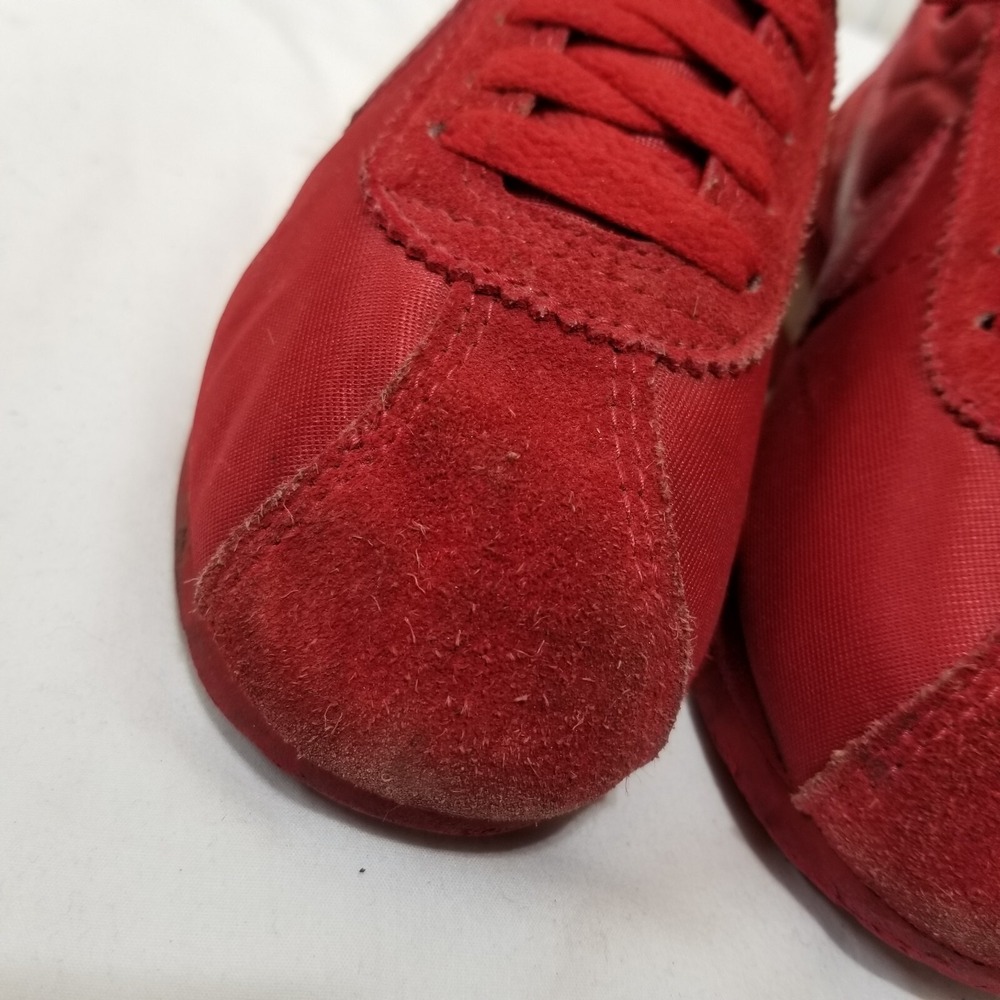 Vintage Nike Cortez Leather RED Suede Size 7.5 Republic Of Korea - Picture 6 of 16